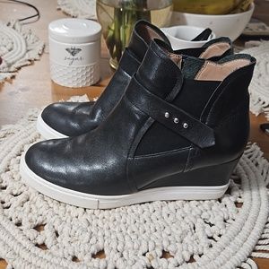 Paolo leather wedge sneaker